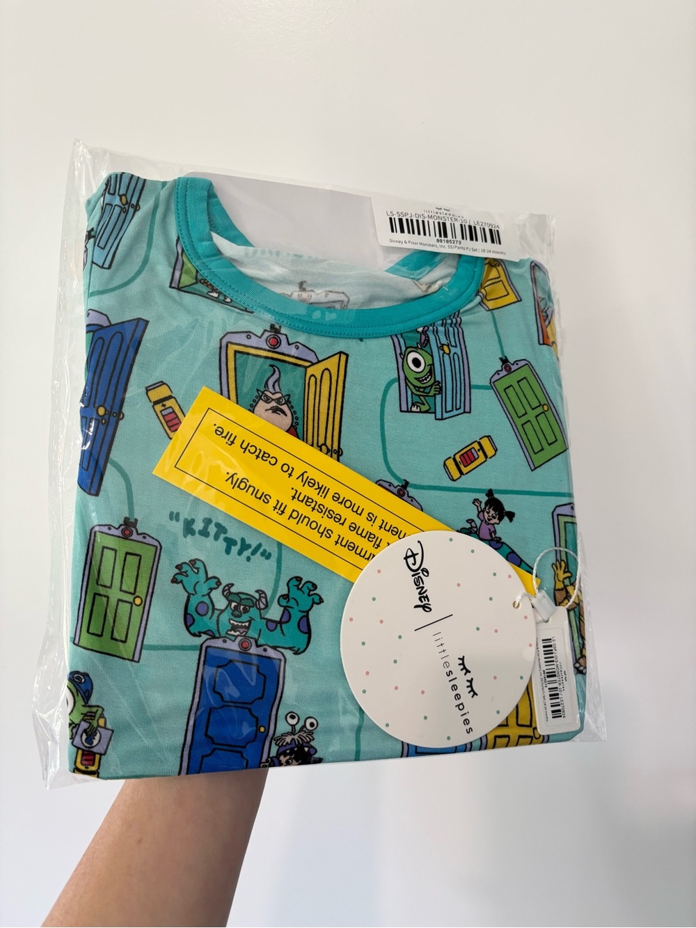 Little Sleepies 
Disney Pixar Monsters Inc Scream Team 
Bamboo Short Sleeve Set